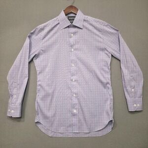 Bonobos Stretch Men's Slim‎ Fit Long Sleeve Button Up Dress Shirt Size 15.5/34